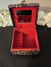 Pretty Cube Shape Jewellery Box With Red Velvet Like Material Inside