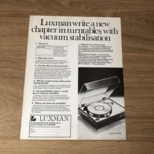 GRAM108 MAGAZINE ADVERT 11X8 THE LUXMAN PD300 TURNTABLE