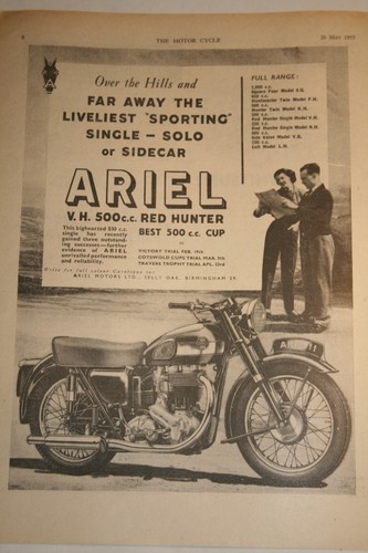 1955 advert for ariel - for, "