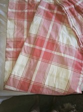 LAURA ASHLEY 84" X 90" Pencil Pleat BUXTON Red CHECK Lined CURTAINS BARGAIN !!!!