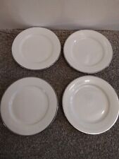 4 X Rare Maxwell & Williams White Platinum Round Side Plates 7.5 Inches Across 
