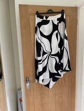 Ghost satin blend black and white maxi skirt