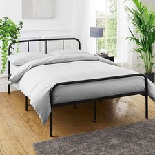 Double Bed Frame Black Metal