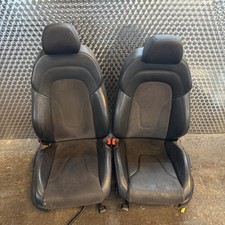 AUDI TT MK2 FRONT SEAT BLACK HALF LEATHER PAIR 8J VAN CONVERSION 06-14