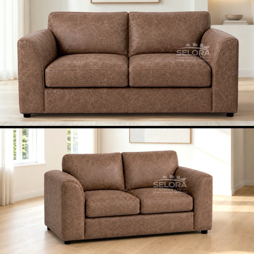 Sofa set brown tan faux - sofa,