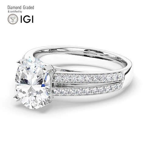 Oval diamond engagement ring - diamond,