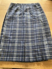 Wool Tartan Pleated Skirt  - Cotswold Collection - Size 16