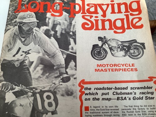 Bsa gold star motorcycle - gold,