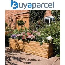 Rowlinson Patio Planter Rectangular Wooden Raised Bed Planter Flower Bed Timber