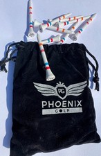 Wooden Bamboo Golf Tees 70mm x 50 With Castle Tees Height Markers 4 in 1  Tee