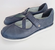 Wolky Lady Jane Flat  Walking Shoes Navy UK  6.5  vel
