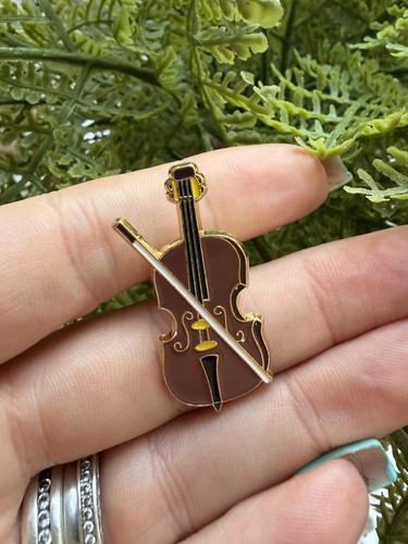 Violin enamel pin - enamel,