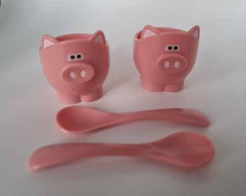 Vintage pig egg cups joie - pig, by