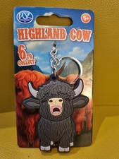 HIGHLAND COW Keyring Rubber Keychain - BRAND NEW