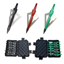 12x 100Grain Broadheads 3 Blades Arrow Heads Archery with Box Training 