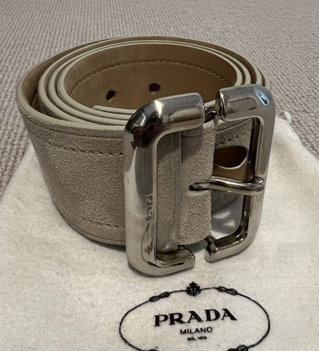 Prada leather and suede belt - prada,