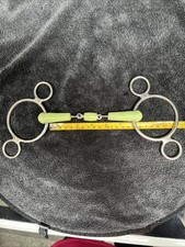 Premier Equine Apple Teqeu Peanut Jointed Two-Ring Gag, Size 5.5