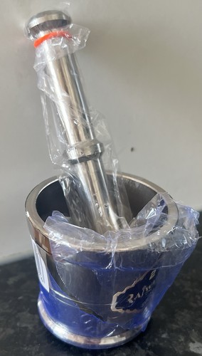 Stainless steel mortar and - stainless,