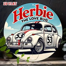 Herbie Beetle The Love Bug metal wall sign