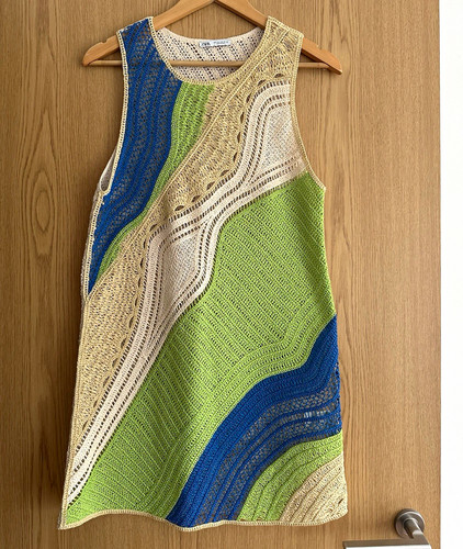 Zara crochet sleeveless - sleeveless, mini