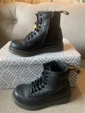 Dr Martens Toddler Black Boots UK Size 8 1460T