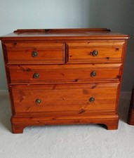Ducal Rosedale Pine Chest Of Drawers - 2 over 2 Drawers - Rosewood