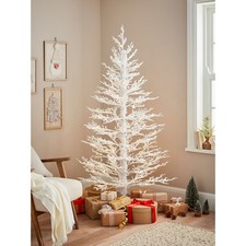 6ft White Pre Lit Twig