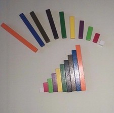 Cuisenaire type wooden rods