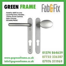 Fab&Fix 92PZ Lever/Pad UPVC Door Handles 122mm Centres Satin Chrome DCHANLP92SC