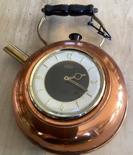 VINTAGE TEMPORA COPPER KETTLE WALL CLOCK MANUAL MOVEMENT WORKING