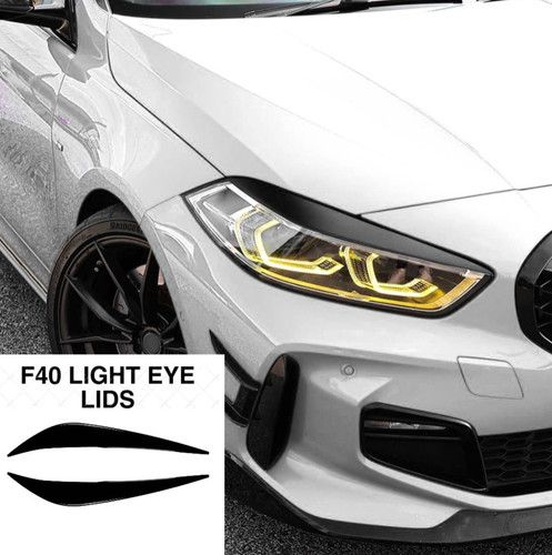 Headlight eyebrows gloss black - headlight,