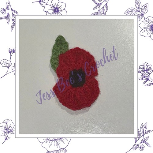 Handmade crochet poppy - poppy,