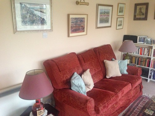 Contemporary upholstered sofa - upholstered,