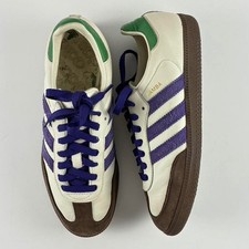 Adidas Samba Off White / Collegiate Purple / Pre-loved Green - UK 6.5