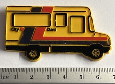 Bus Shaped Plastic Collectible Pin Badge - Bus Coach Interest Bristol City Dart