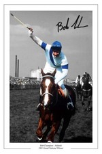 BOB CHAMPION SIGNED PHOTO PRINT AUTOGRAPH 1981 GRAND NATIONAL HORSE RACING