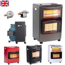 4.2KW NEW CALOR GAS PORTABLE CABINET HEATER FIRE BUTANE WITH REGULATOR HOSE t