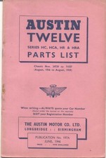 Austin Twelve 12 HC HCA HR HRA