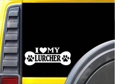 Lurcher Bone Sticker L215 8 inch Greyhound whippet decal