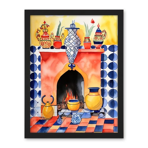 Kitchen hearth fireplace - kitchen,