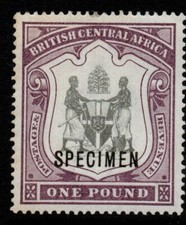 NYASALAND SG51 1897 £1 BLACK
