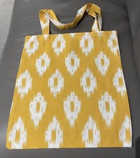 QUIRKY TRADITIONAL SPANISH COTTON IKAT FABRIC- SHOPPER/ BOOK BAG - New !