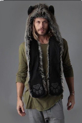Spirit hoods grey wolf unisex - spirit,