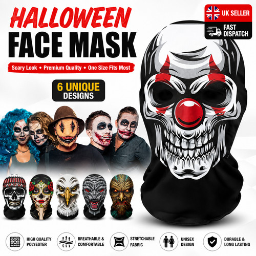 Halloween full face printed - full,