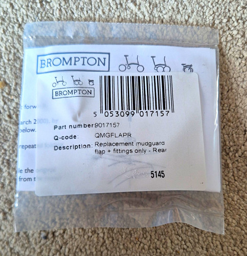 Brompton rear mudguard flap - flap, w/