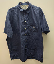 North Sails Shirt Men's 2XL Navy Chest Pocket Short Sleeve Regular Fit Button Up