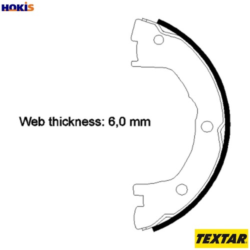 Brake shoe set - brake, parking