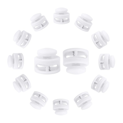 White plastic spring loaded - plastic,