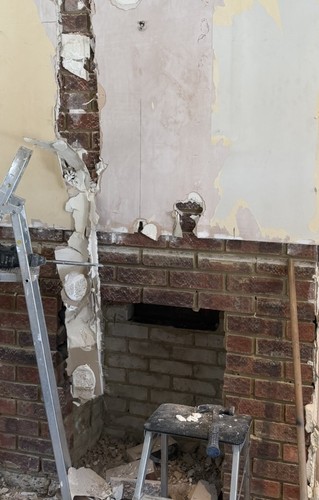 Fireplace stone surround and - stone,