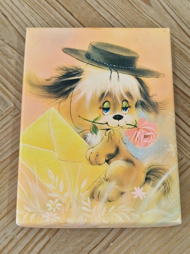 Vintage retro cute dog - dog, with